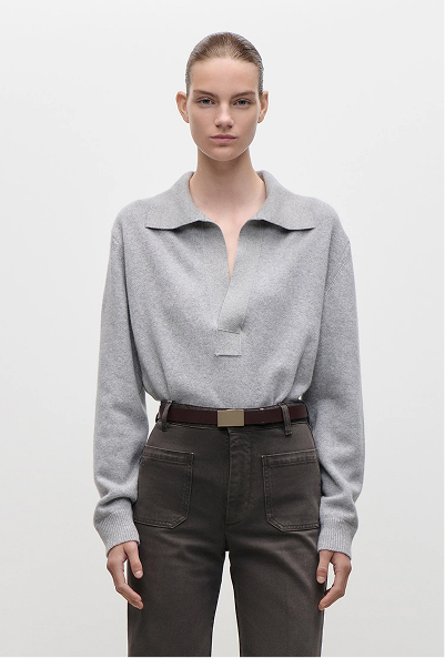 Genevieve Jumper In Mid Grey Marl