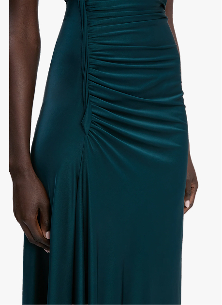 Twist Dress In Dark Teal