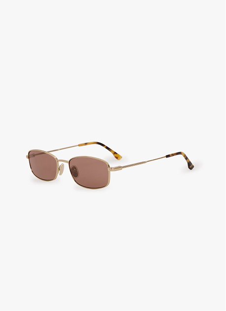 Metal Sunglasses In Gold Honey Havana