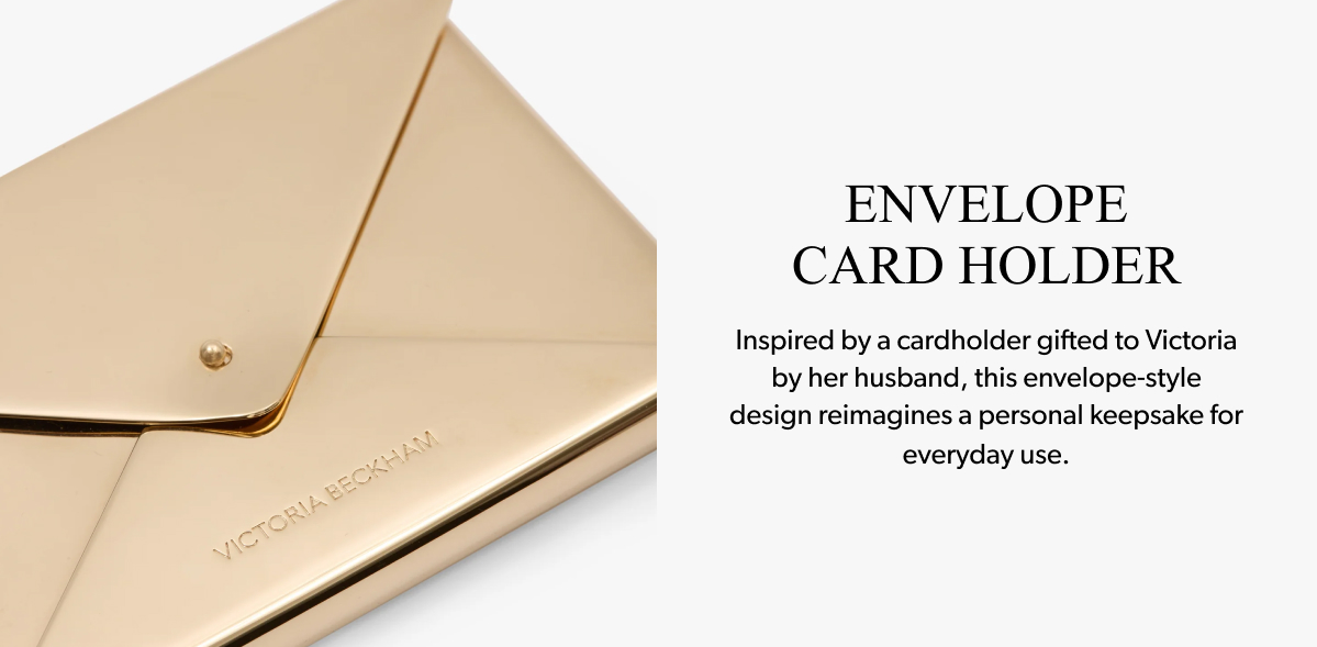 Envelope Card Holder In Gold