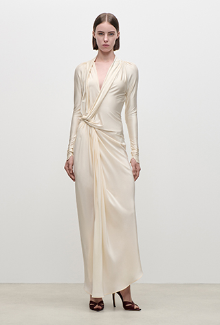 Lea Midi Dress In Ivory