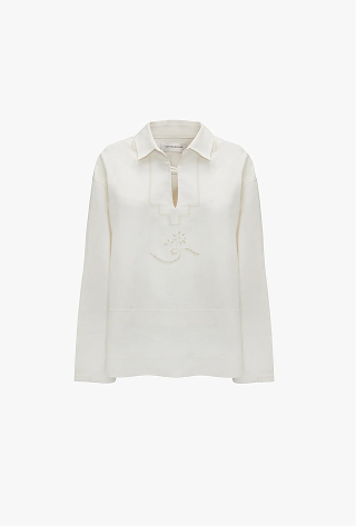 Embroidered Tunic In White