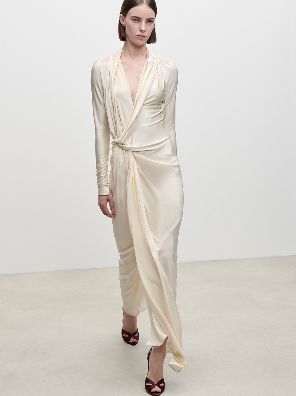 Lea Midi Dress In Ivory
