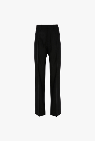 Curved Leg Trouser In Black
