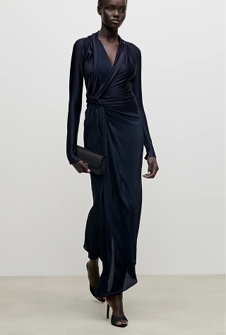 Lea Midi Dress In Navy