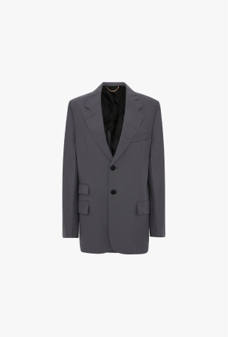 Notched Lapel Jacket In Flint