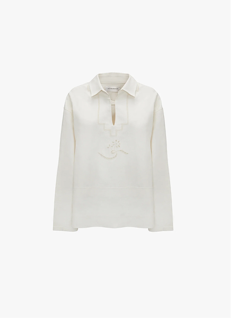 Embroidered Tunic In White
