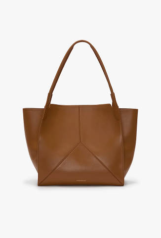 Victoria Tote Bag Large In Tan Leather