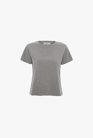 Shrunken Fit T-Shirt In Grey Marl