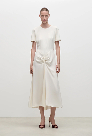 Blaire Midi Dress In Ivory