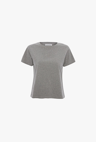 Shrunken Fit T-Shirt In Grey Marl