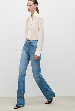 Julia Stretch Jean In Worn Blue Wash