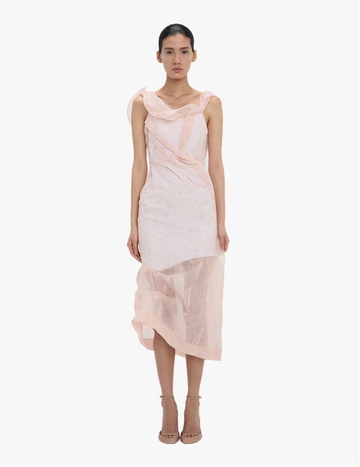 Hoop Midi Dress In Sketched Ditsy Blossom