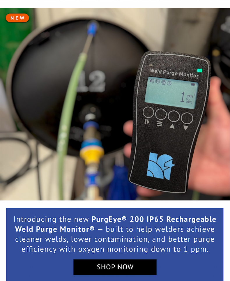 PurgEye® 200 IP65 Rechargeable Weld Purge Monitor®