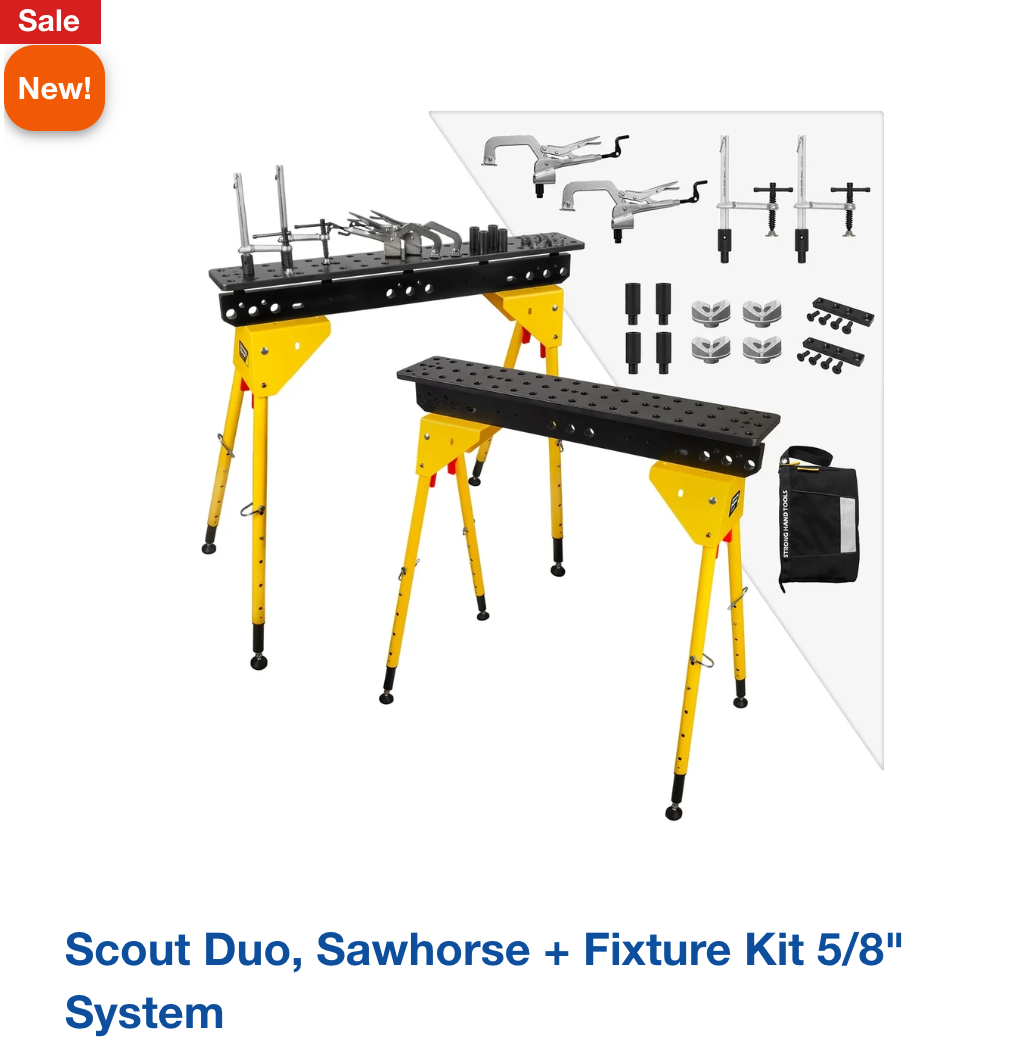 Scout Duo, Sawhorse + Fixture Kit 5/8" System