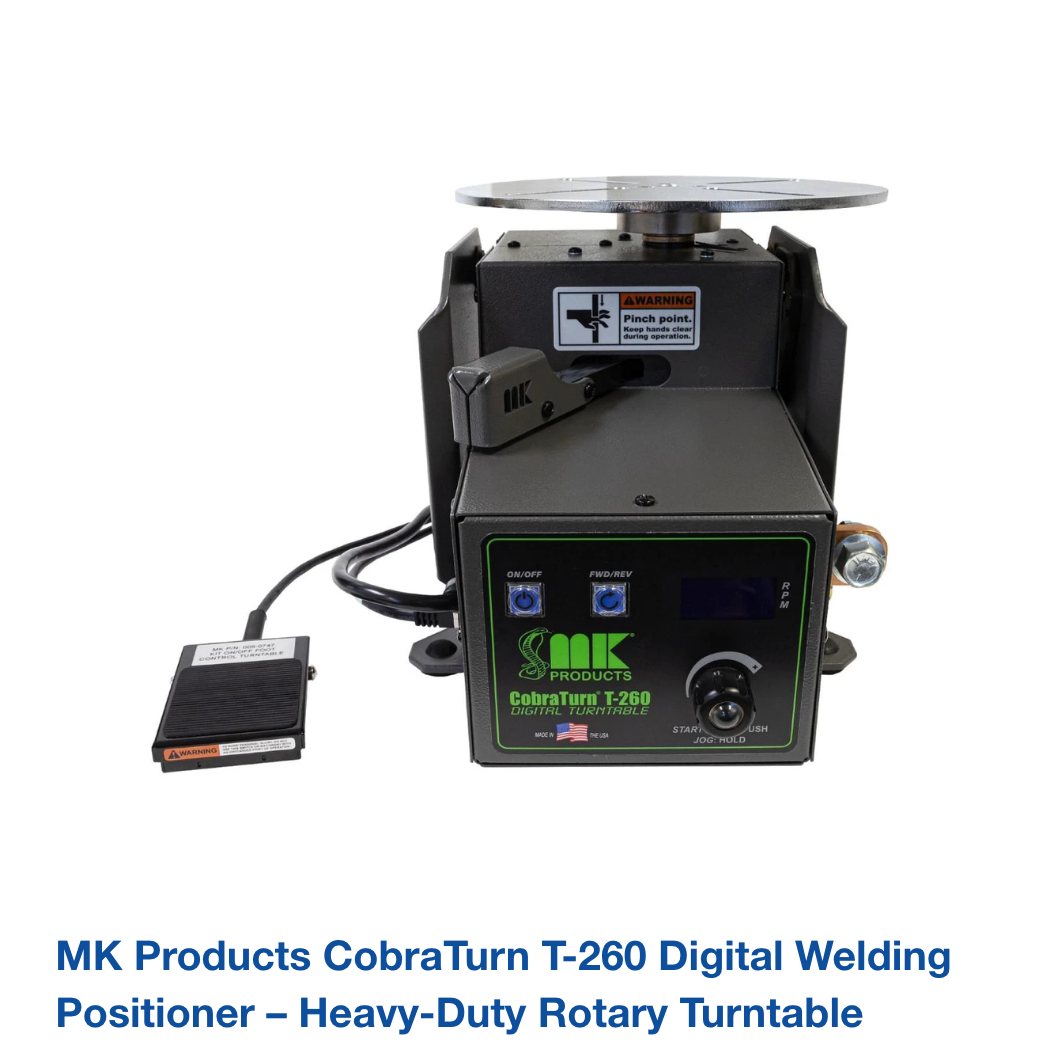 MK Products CobraTurn T-260 Digital Welding Positioner – Heavy-Duty Rotary Turntable
