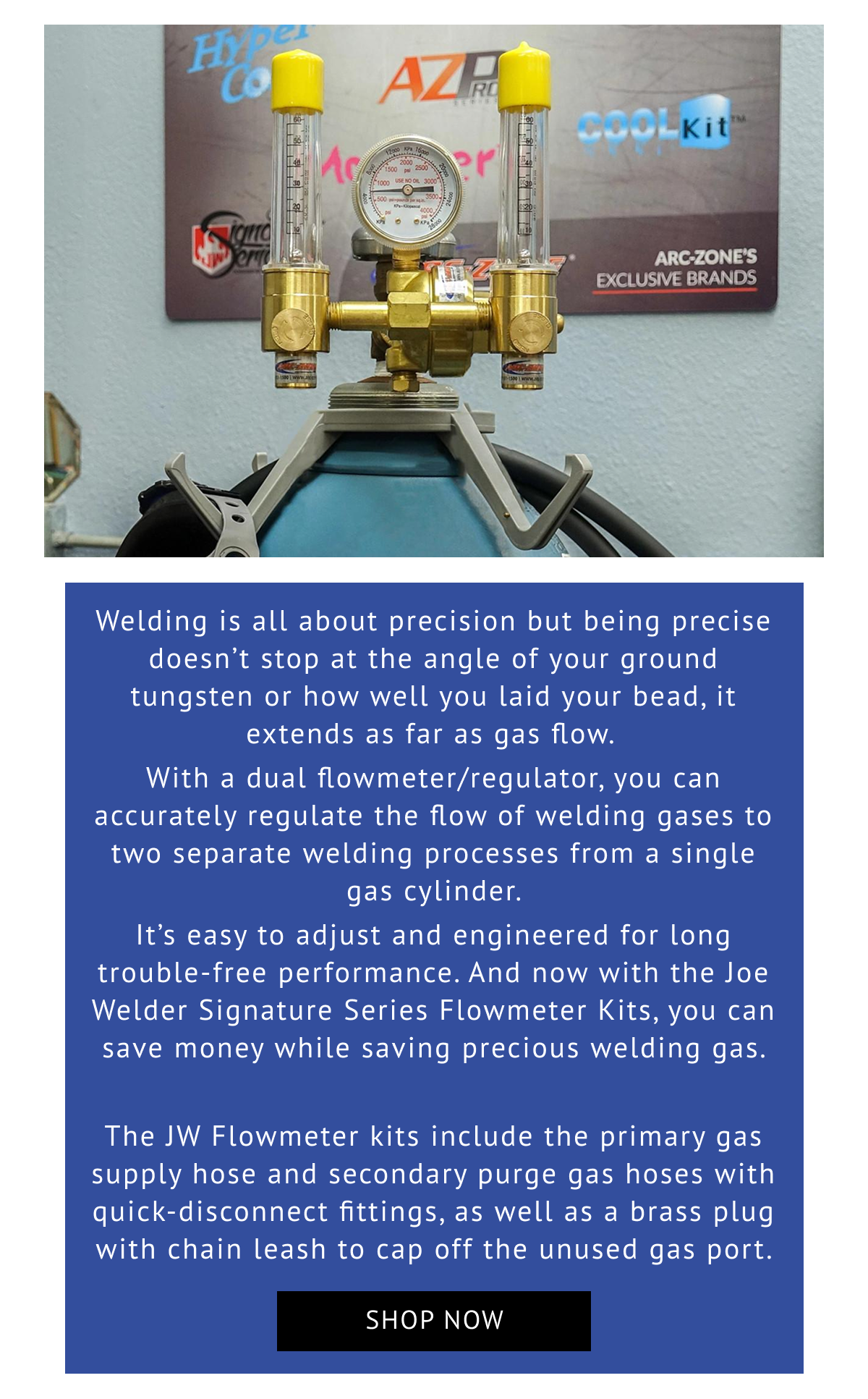 Dual Argon Flowmeter Regulator