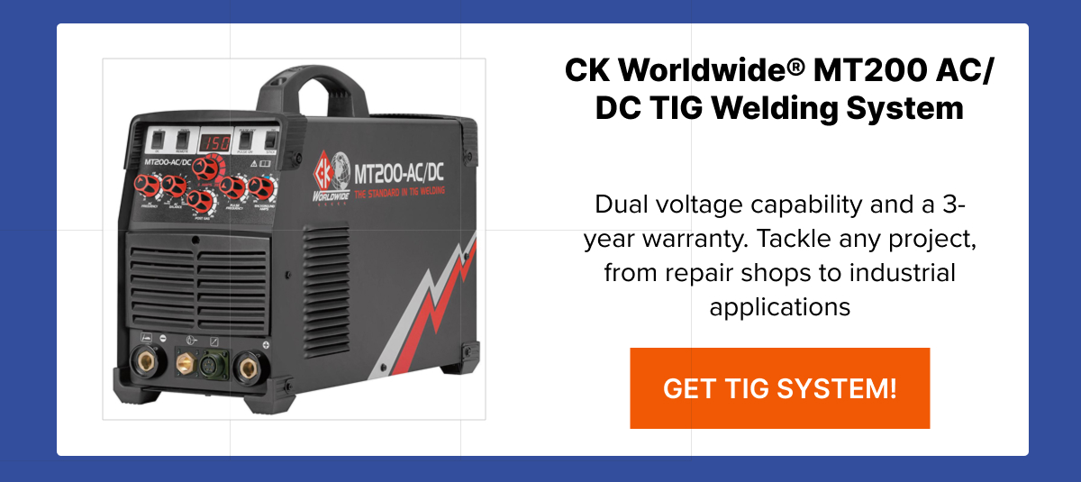 CK Worldwide MasterTIG 200 AC/DC TIG Welding System