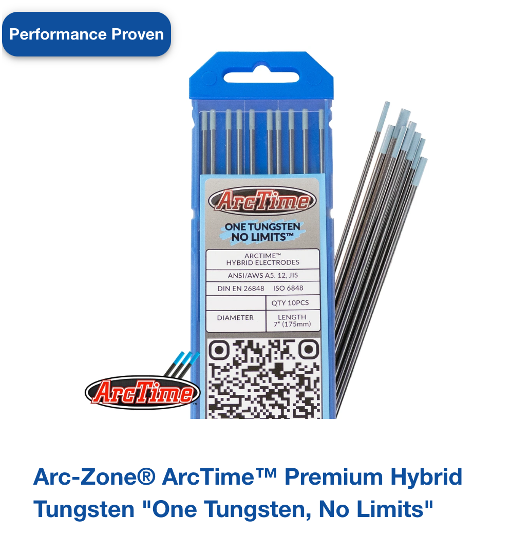 Arc-Zone® ArcTime™ Premium Hybrid Tungsten "One Tungsten, No Limits"