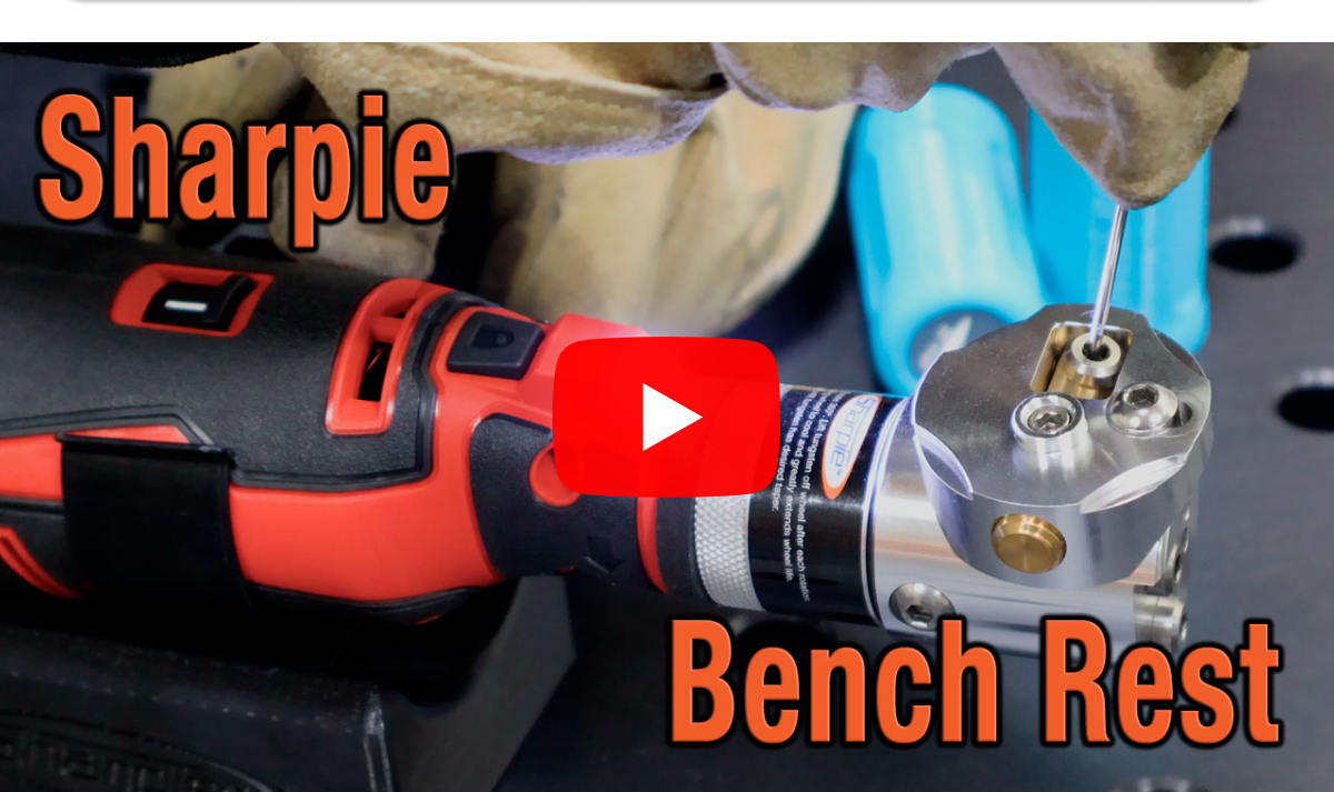 Grinding A Tungsten Electrode On Our NEW Sharpie Bench Rest