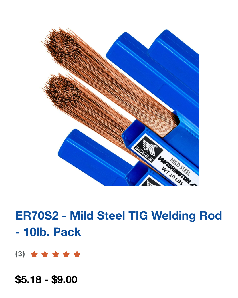 ER70S2 - Mild Steel TIG Welding Rod - 10lb. Pack