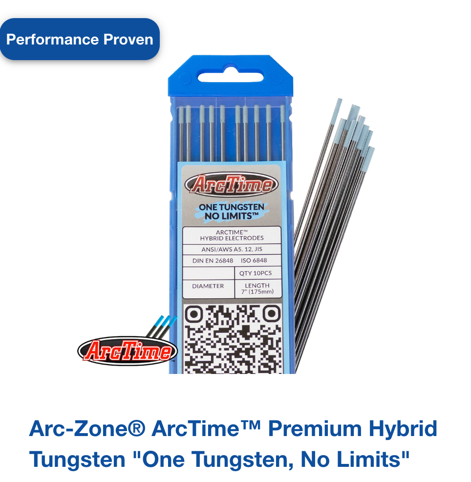 Arc-Zone® ArcTime™ Premium Hybrid Tungsten "One Tungsten, No Limits"