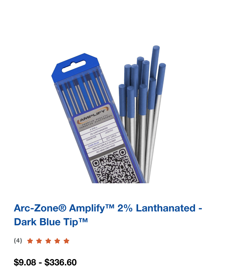 Arc-Zone® Amplify™ 2% Lanthanated - Dark Blue Tip™