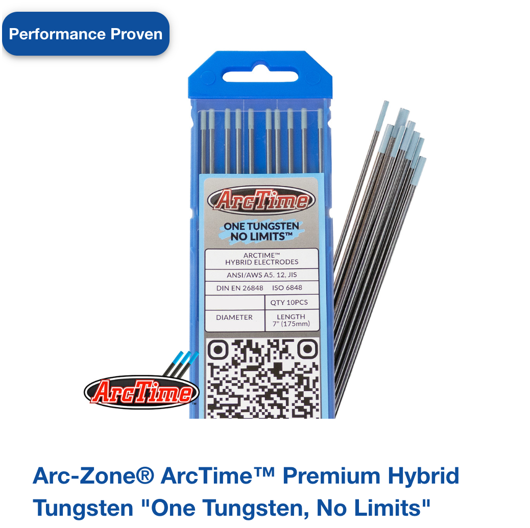 Arc-Zone® ArcTime™ Premium Hybrid Tungsten "One Tungsten, No Limits"