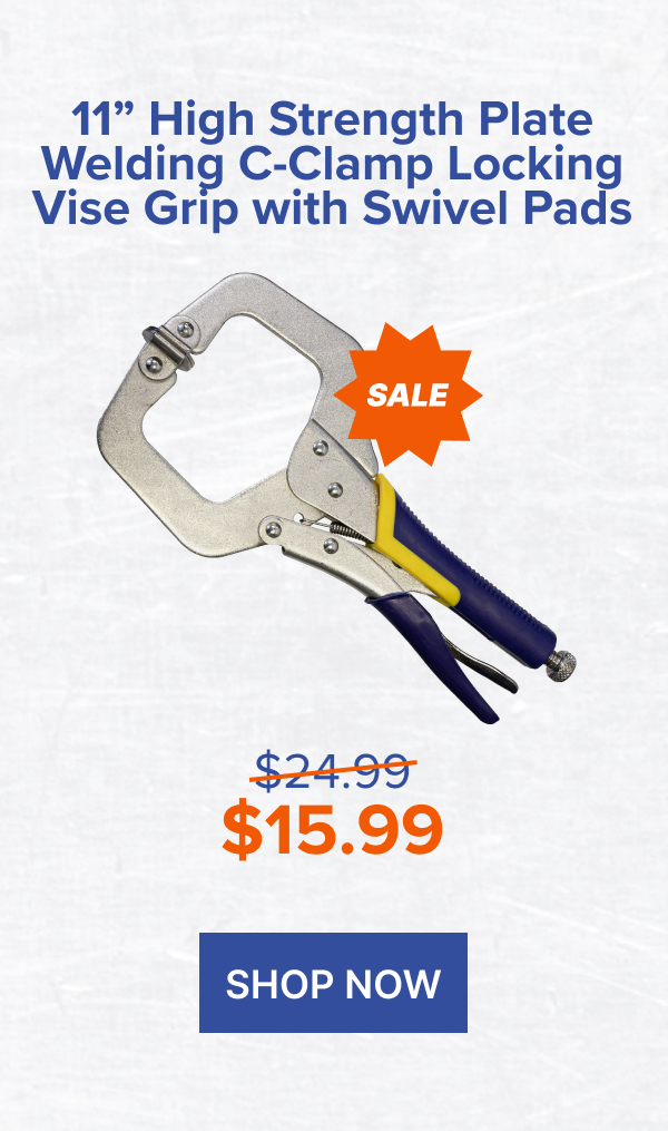 11” High Strength Plate Welding C-Clamp Locking Vise Grip with Swivel Pads