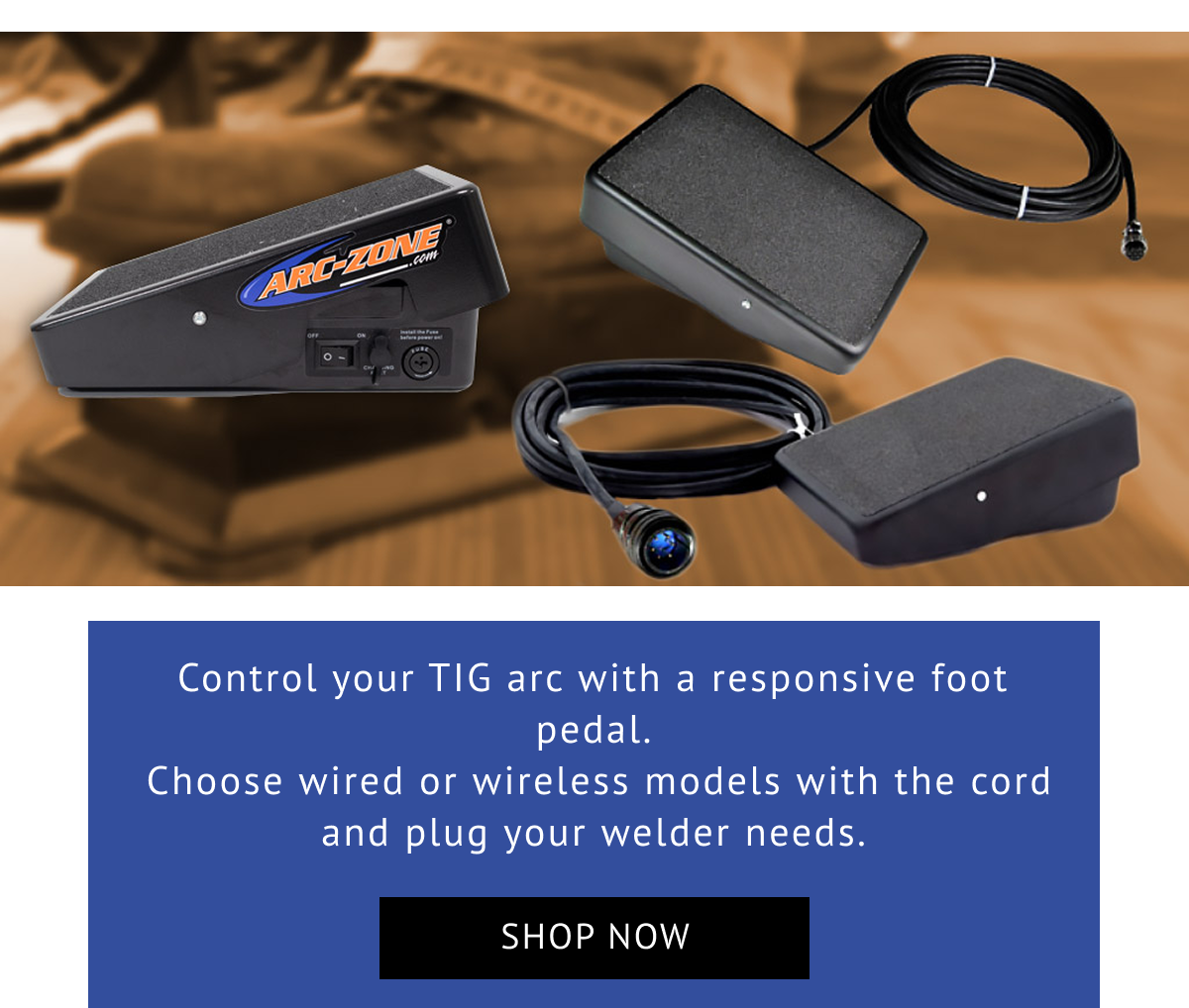 wireless and wire foot pedals