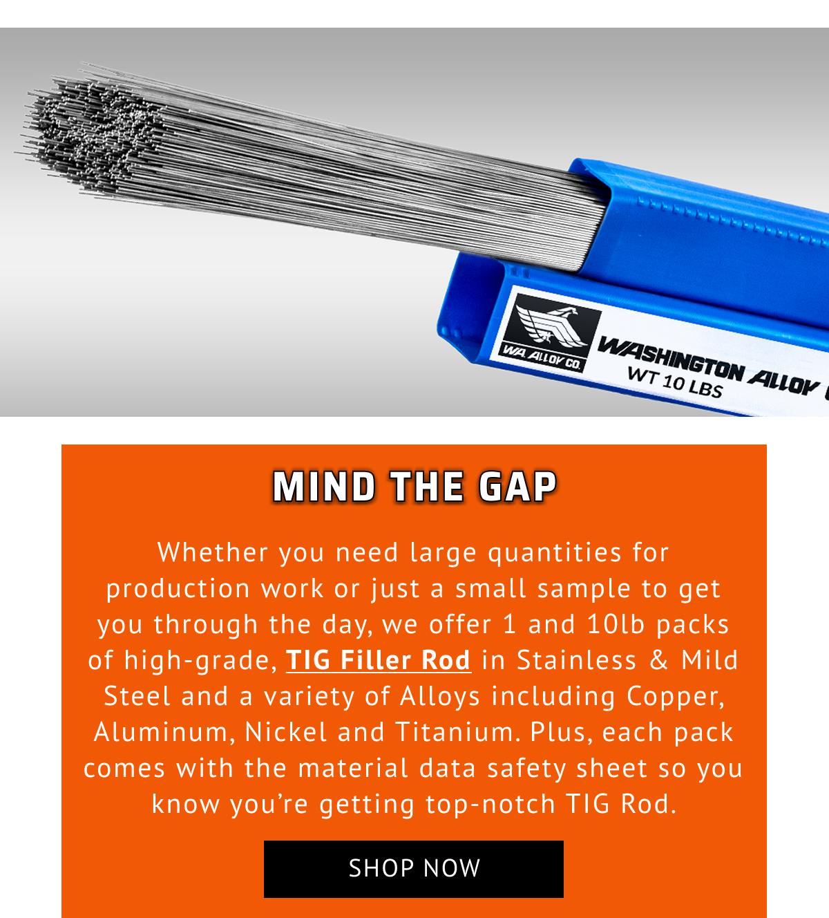 High-Performance TIG Welding Filler Metal for Every Application