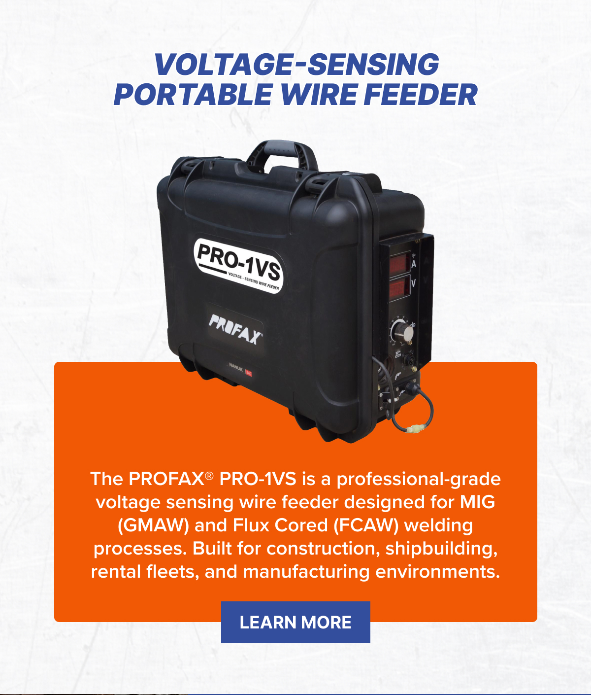 Voltage-Sensing Portable Wire Feeder