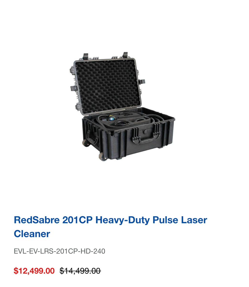 RedSabre 201CP Heavy-Duty Pulse Laser Cleaner