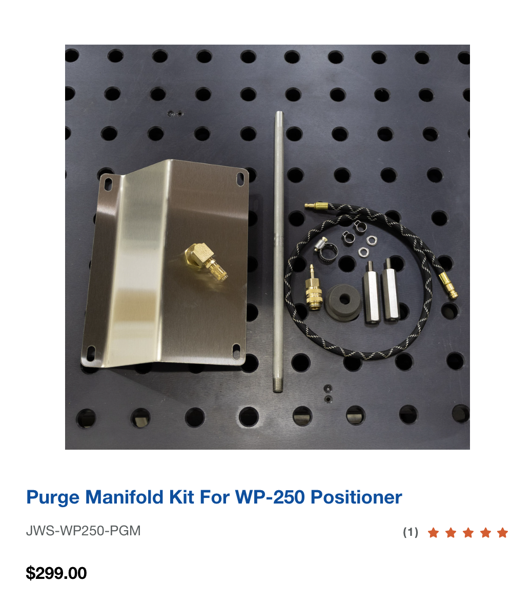 Purge Manifold Kit for WP-250 Positioner