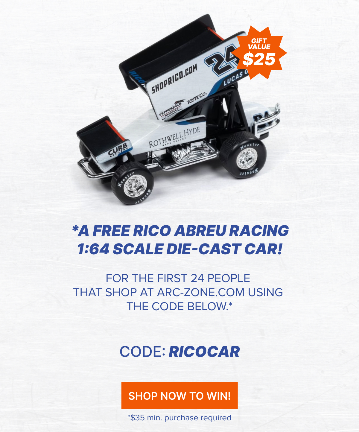 A FREE Rico Abreu Racing Car