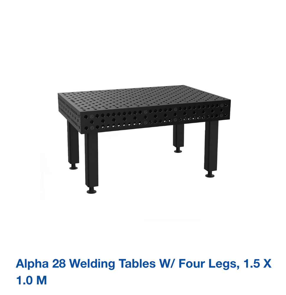 Alpha 28 Welding Tables w/ Four Legs, 1.5 x 1.0 M