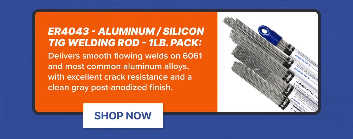 ER4043 - Aluminum / Silicon TIG Welding Rod - 1lb. Pack
