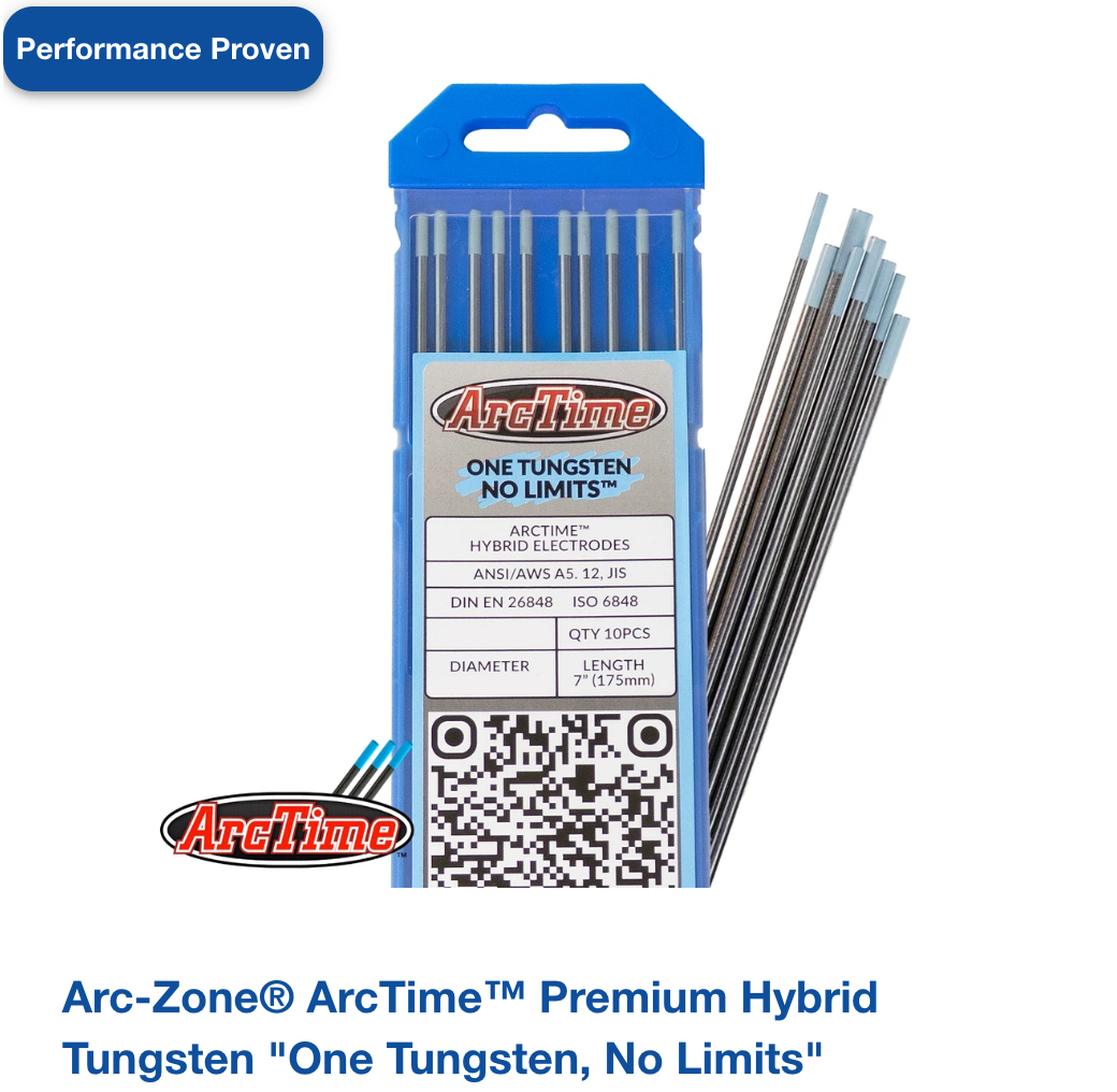 Arc-Zone® ArcTime™ Premium Hybrid Tungsten "One Tungsten, No Limits"