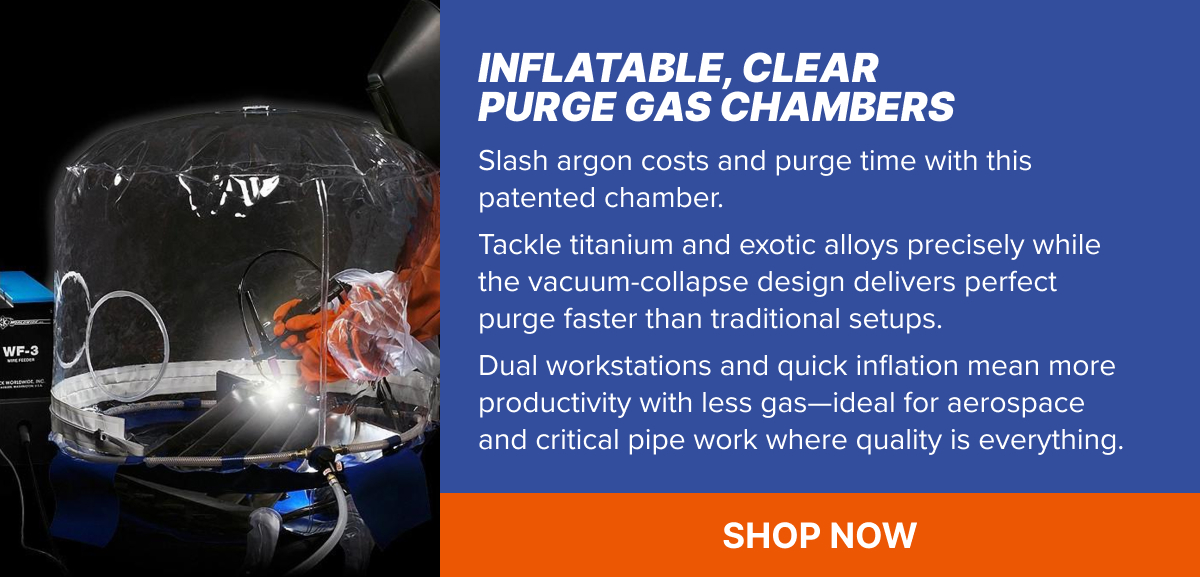 Inflatable, Clear Purge Gas Chambers
