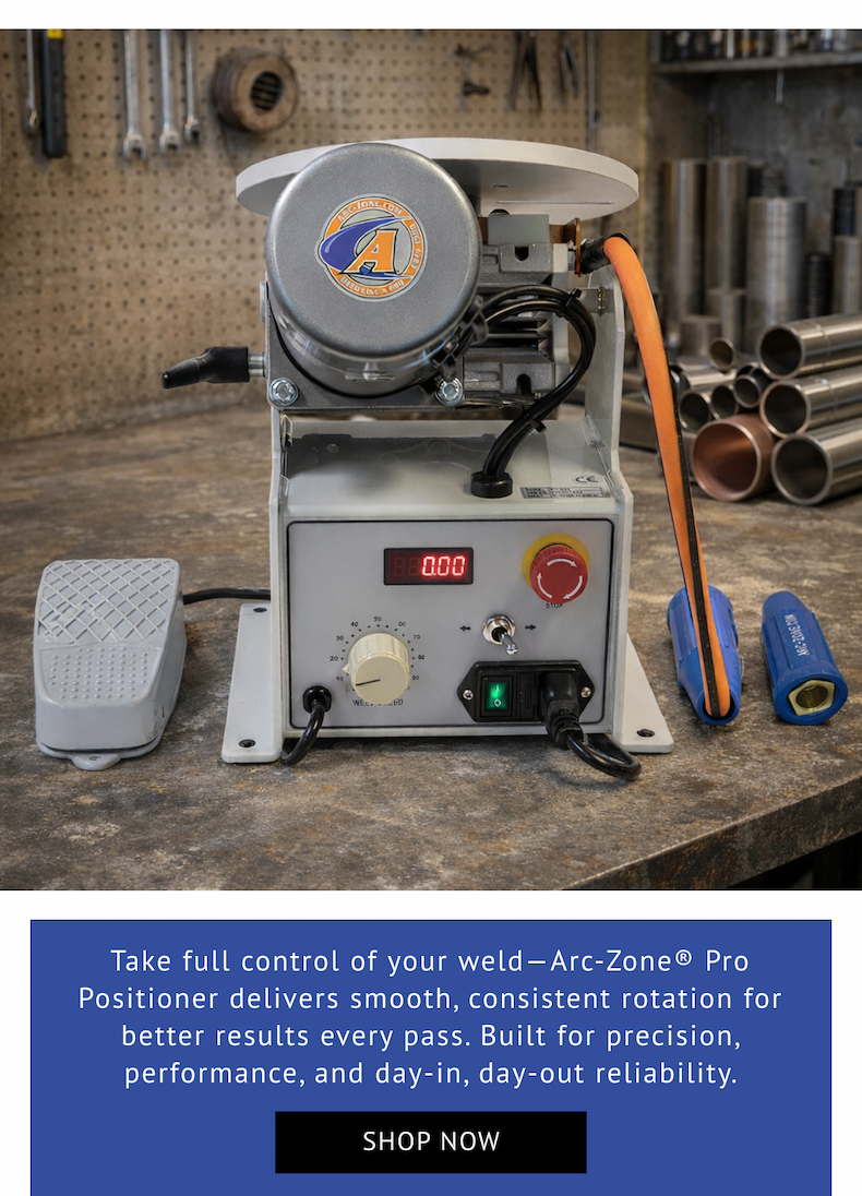 Arc-Zone Pro™ 110 lb Digital Welding Positioner – 0.5–8 RPM Rotary Turntable