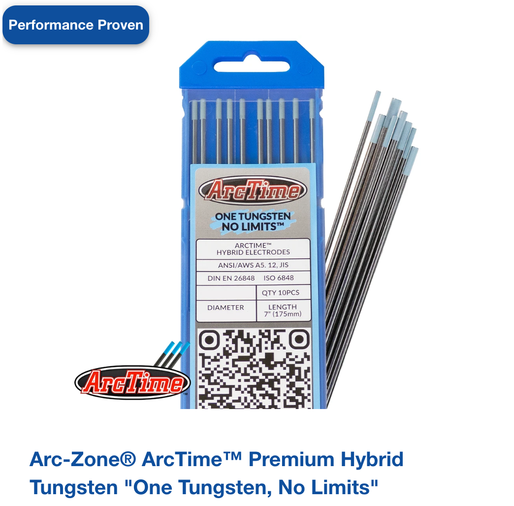 Arc-Zone® ArcTime™ Premium Hybrid Tungsten "One Tungsten, No Limits"