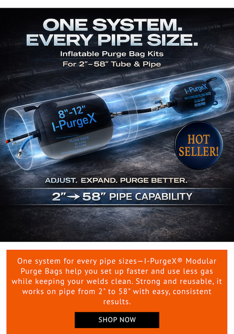 Multi-Size Pull-Thru Inflatable Purge Bag Kits For 2" -to- 58" Tube & Pipe