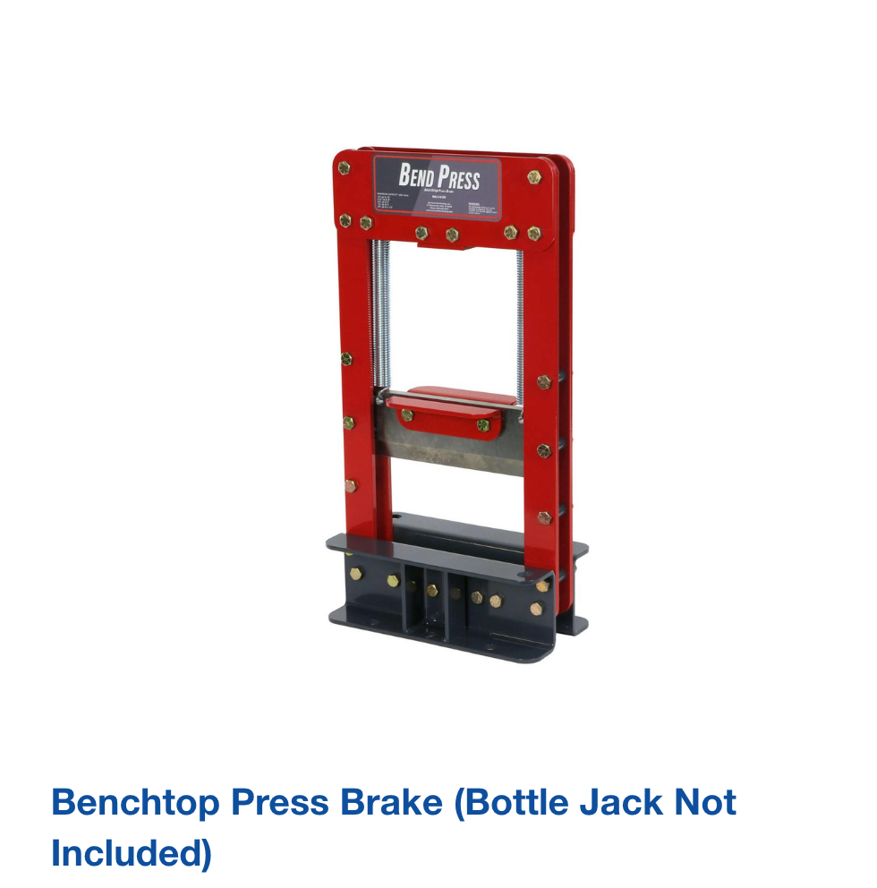 Benchtop Press Brake (Bottle Jack Not Included)