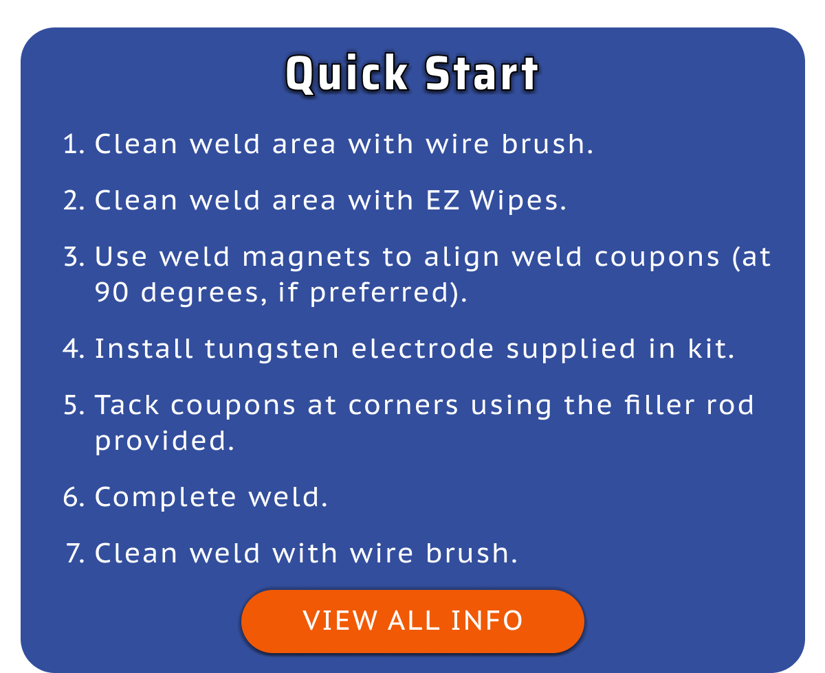 Weld Coupon Kit - Steel