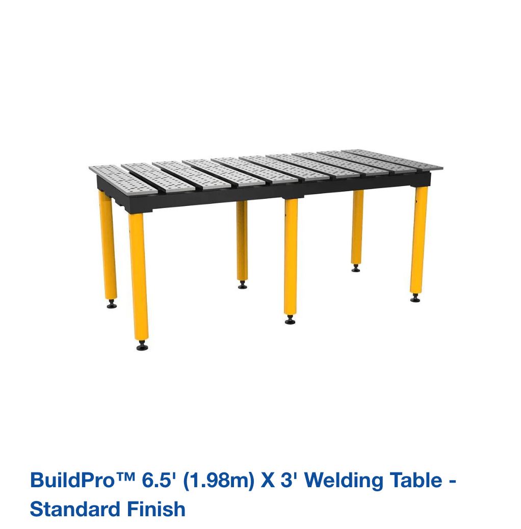 BuildPro™ 6.5' (1.98m) x 3' Welding Table - Standard Finish