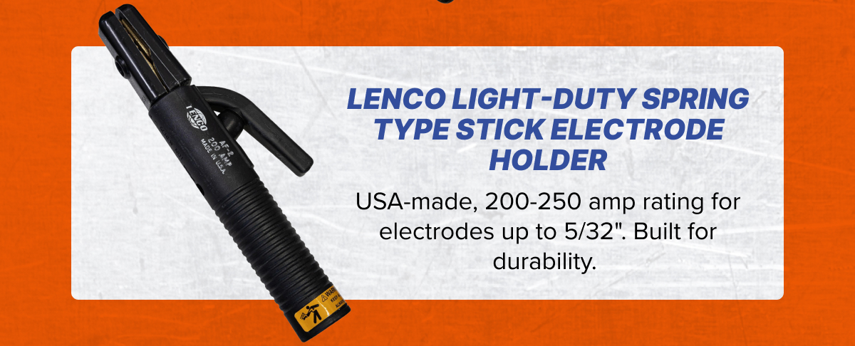 Lenco Light-Duty Spring Type Stick Electrode Holder