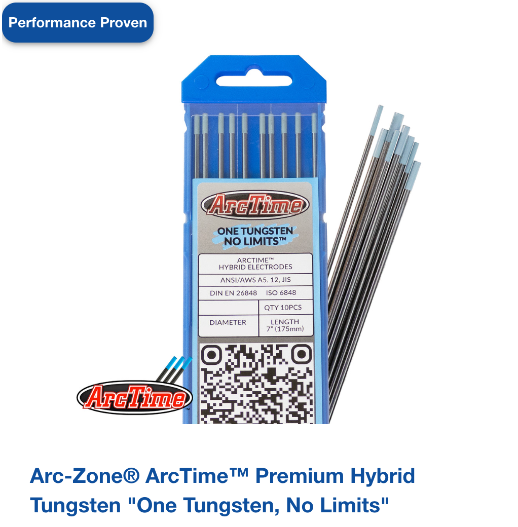 Arc-Zone® ArcTime™ Premium Hybrid Tungsten "One Tungsten, No Limits"