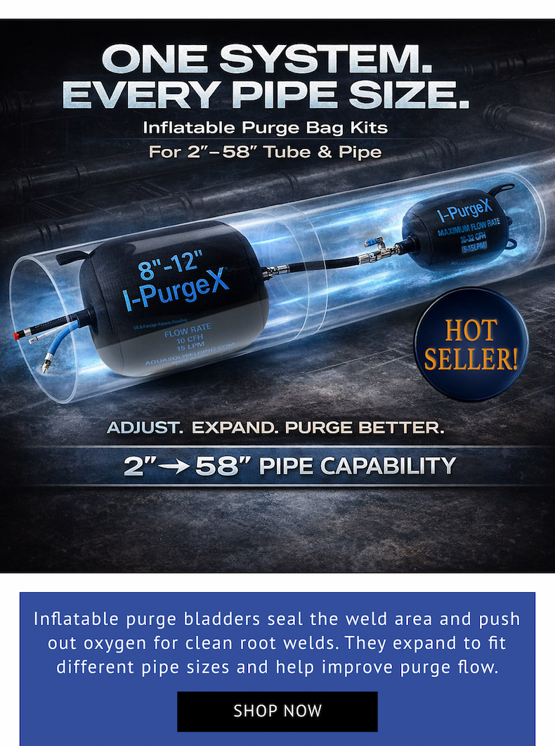 Multi-Size Pull-Thru Inflatable Purge Bag Kits For 2" -to- 58" Tube & Pipe