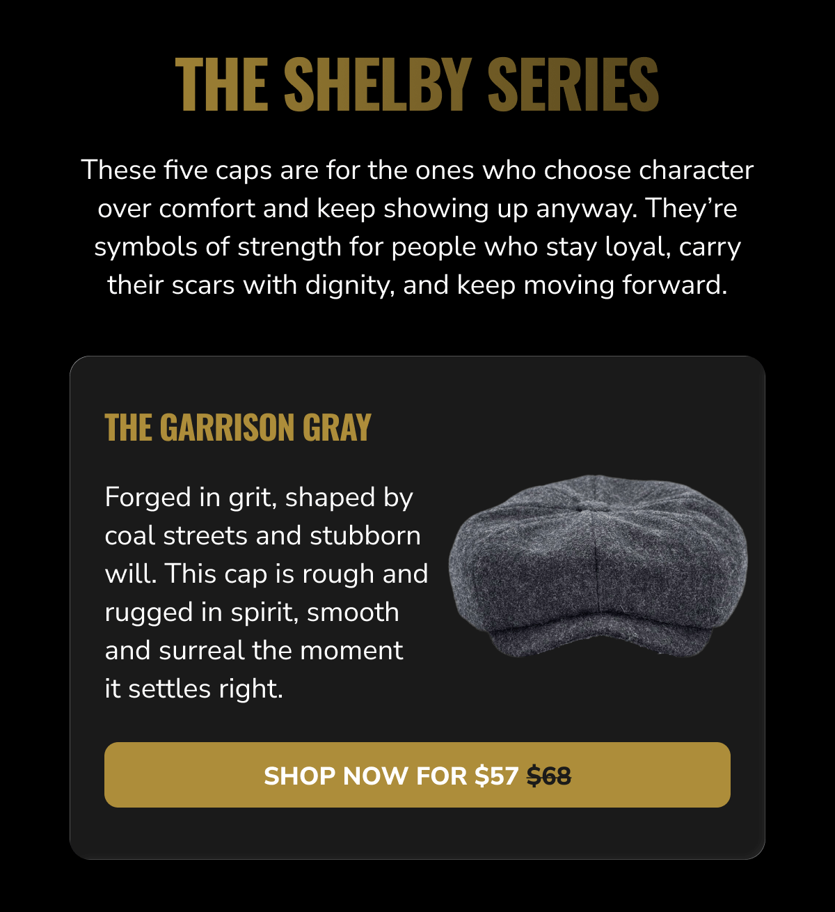 Shop Now For $57 (The Garrison Gray) - Peaky Hat