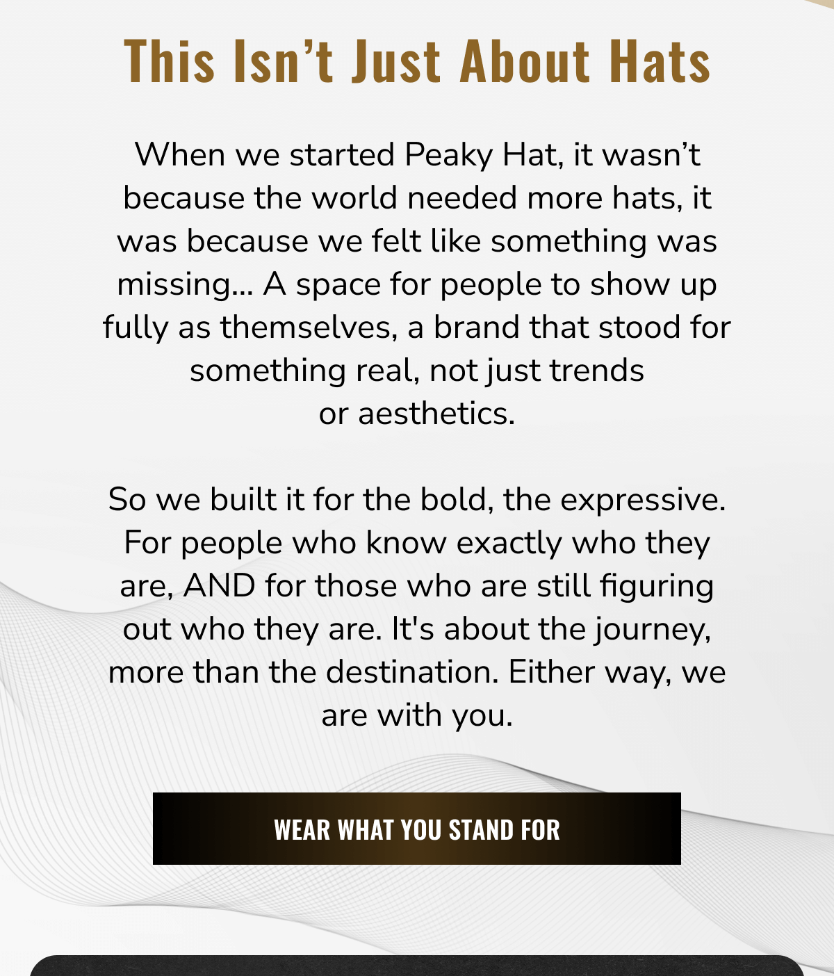 This Isn't Just About Hats | Wear What You Stand For